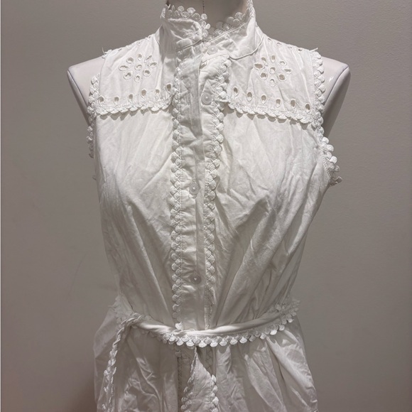 Avec Les Filles White Eyelet Lace Maxi Dress NOT for Sale - Picture 7 of 8